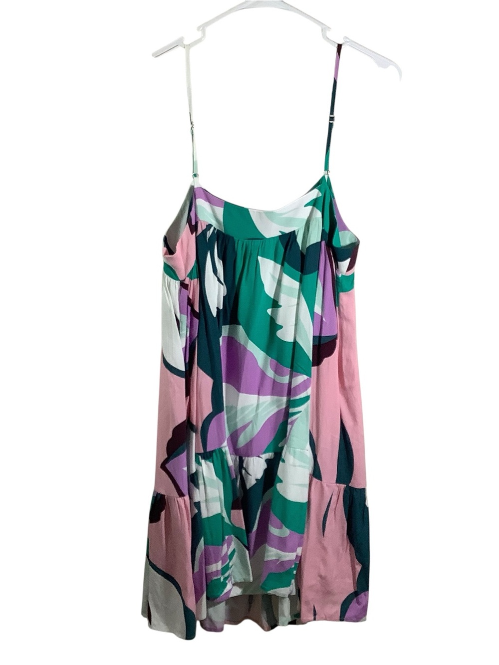 Minkpink Abstract Print Spaghetti Strap Dress - Pink & Green - Picture 4 of 6